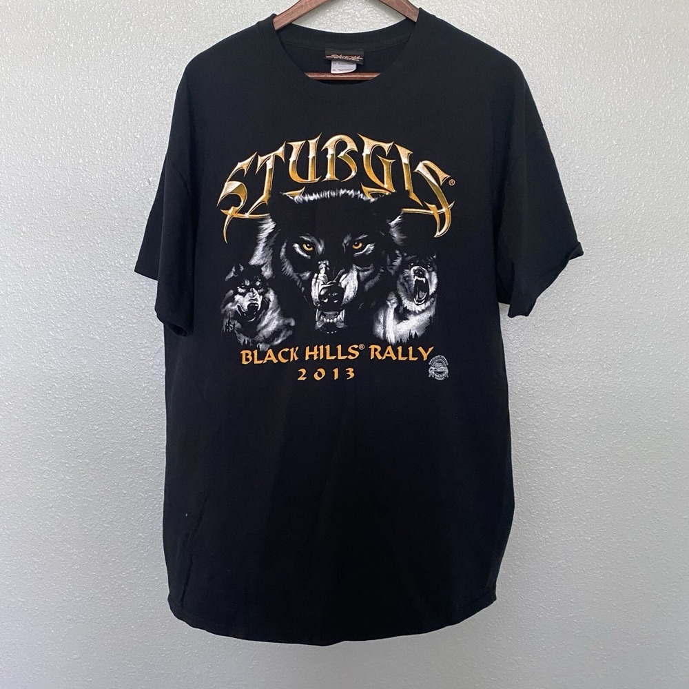 Sturgis Black Hills Rally 2013 XL Wolf Pack Mount Rushmore Official BLK T-shirt